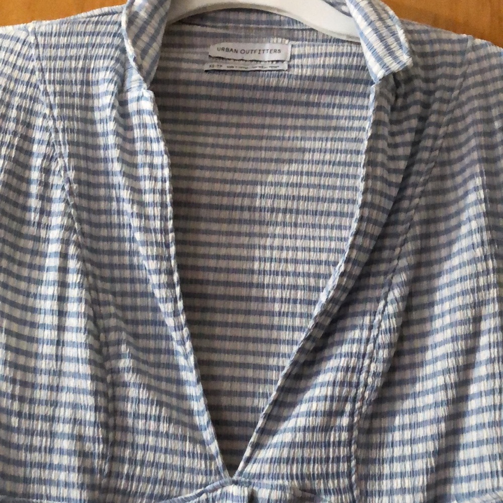 Urban Outfitters blue and white checked summer dress - Picture 2 of 4